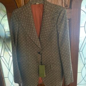 Gucci 2021 gg logo wool blazer